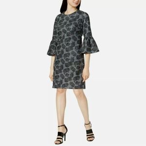 Calvin Klein Womens Gray Floral Ponte Wear to Work